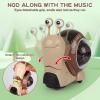 AUTOKAKUM Snail Crawling Toys, Toddler Electric Snail Toy, LED Lights & Music Interactive Baby Toy, Infant Tummy Time Snails Toys for Christmas Birthday Gifts view 3