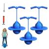 Balance Jumping Ball Childrens with Stable Handle, Indoor Bouncing Board Training Toy for Kids & Adults, High Bounce Exercise Hopper for Balance Training and Fun Play (3*Blue) view 1
