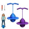 Balance Jumping Ball Childrens with Stable Handle, Indoor Bouncing Board Training Toy for Kids & Adults, High Bounce Exercise Hopper for Balance Training and Fun Play (Blue+Purple) view 1