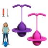 Balance Jumping Ball Childrens with Stable Handle, Indoor Bouncing Board Training Toy for Kids & Adults, High Bounce Exercise Hopper for Balance Training and Fun Play (Purple+Purple) view 1