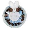 Bunny Chocolate Ruffled Rosette Chocolate Milk Rabbit Ears Pain Rosette for Can Badge with Magnet Presentation Goods, Blue view 1