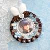 Bunny Chocolate Ruffled Rosette Chocolate Milk Rabbit Ears Pain Rosette for Can Badge with Magnet Presentation Goods, Blue view 3