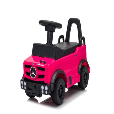 Kids Push Car for Toddlers, Licensed Mercedes-Benz Toddler Car, Ride on Toy with Horn, Music, Lights, Under Seat Storage- Pink