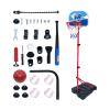Basketball Hoop Kids - 4 in 1 Portable Adjustable 176cm Height Sport Goal, Kids Basketball Hoop Ball Set for Boys Girls Christmas Birthday Backyard Playroom Outdoor
