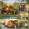 3D Wooden Miniature DIY Dollhouse Kit with Furniture, Box Theater Set with LED Lights, Romantic Valentine's Day Gift, Includes Tool Set and Cat Dolls (Roaming in Paris) view 4