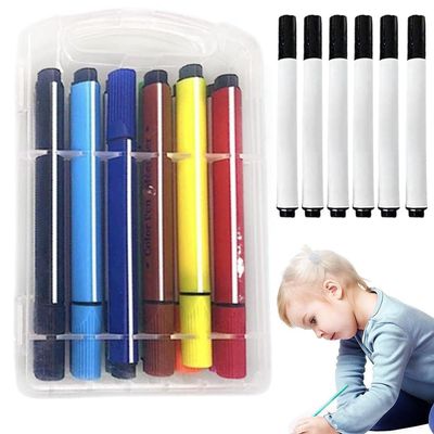 18PCS Smart Drawing Robot Pen - 6PCS Robot Drawing Machine Pens with 12PCS Colouring Pen for Kids,Smooth Universal Colorful Complete Replacement Markers,Auto Sketching Machine Pens for Students