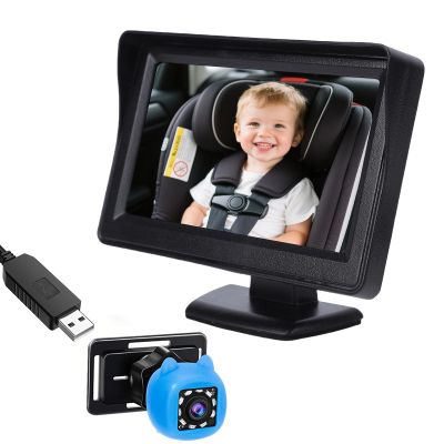 Taruor 1080P Car Camera Seat Monitor for Car with Night Wide View, 360 Rotatable Camera, 4.3-inch Monitor, Drive Safely
