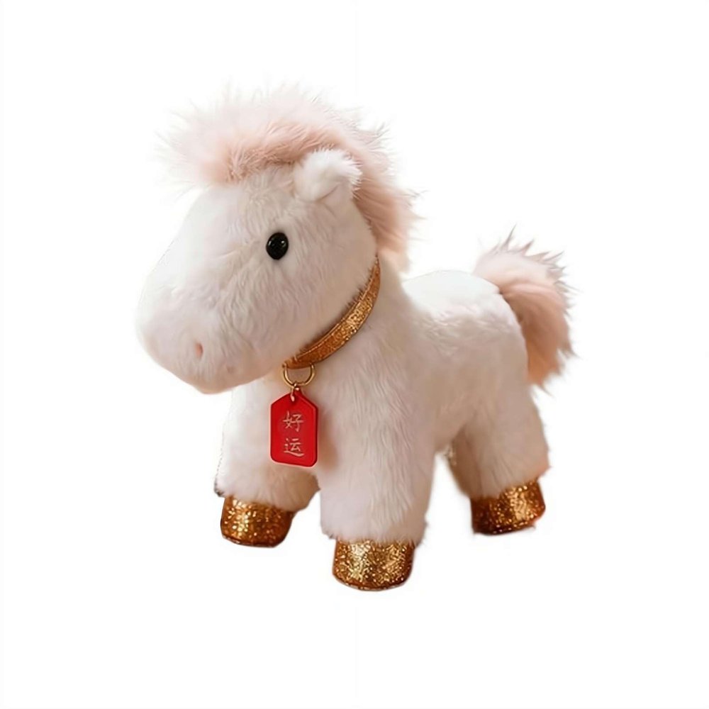 2026 Year of The Red Horse Plush to Horse Stuffed Animals Chinese New Year Plush Horses Mascot Doll Toys Zodiac Decor for Spring Festival Lunar New Years Gifts Blessing Souvenir