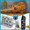 50 Pcs Neon Video Game Stickers for Water Bottle, Cartoon Gamer Video Gaming Sticker, Vinyl Waterproof Laptop Decals for Teens Students Adults view 2