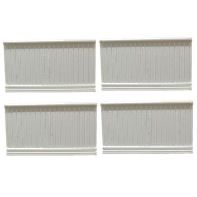 1:12 Dollhouse Wainscoting Panels, 4Pcs White Interior Trim Miniatures for Decor, 3.7x2.1