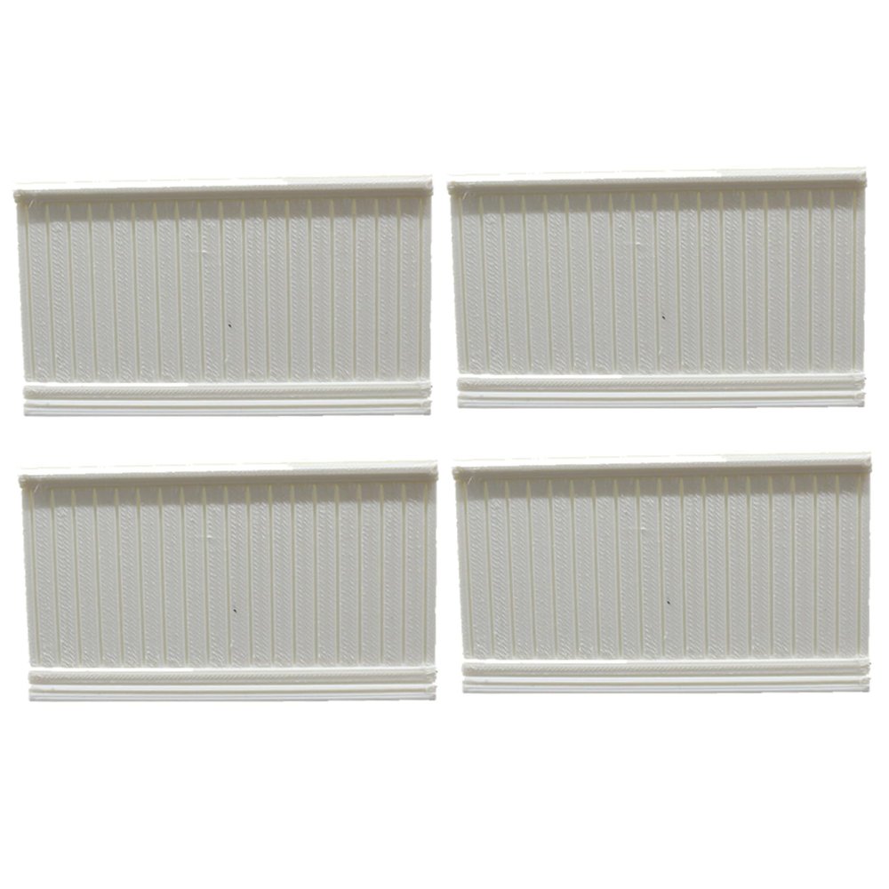 1:12 Dollhouse Wainscoting Panels, 4Pcs White Interior Trim Miniatures for Decor, 3.7x2.1