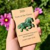 2026 Year of The Horse Lucky Resin Figurine - Clear Green Aventurine Horse Statue, Feng Shui Strength & New Beginnings Decor, Desktop Ornament Gift with Card for Family Friends (Purple) view 4