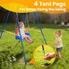 4 in 1 Toddler Swing Set Outdoor with Basketball Hoop, Multi-Functional Kids Swing Sets for Backyard, Indoor Baby Swing for Aged 6-72 Months view 4