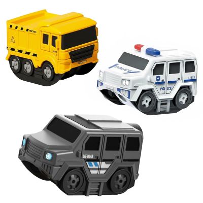 3 Pack Replacement Electric Magnetic Train Cars, Type C Rechargeable Toy Trains for Magnetic Electric Train Set Tracks, Trains for Flexible Race Tracks, Tracks & Cable Not Included