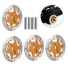4PCS Universal Aluminum Alloy RC Car Brake Disc Metal Hex Adapter, 1/10 Remote Control Car Accessory, CNC Machined Lightweight Durable Brake Disc with Anodized Surface for RC Sport (Gold) view 3