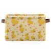CWUPZAY Yellow Duck Storage Basket Canvas Fabric Collapsible Storage Bins Box Organizer Waterproof for Home Bedrooms 1 Pack view 1