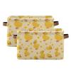 CWUPZAY Yellow Duck Storage Basket Canvas Fabric Collapsible Storage Bins Box Organizer Waterproof for Home Bedrooms 1 Pack view 2
