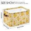 CWUPZAY Yellow Duck Storage Basket Canvas Fabric Collapsible Storage Bins Box Organizer Waterproof for Home Bedrooms 1 Pack view 4