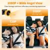 Baby Car Camera for 2 Kids, 7.1" Ultrawide Split Screen, 1080P Dual Carseat Cameras with Auto IR Night Vision/150 Wide View/360 Rotatation, USB Power for Car, SUV, RV/Babies,Pets view 2