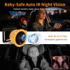 Baby Car Camera for 2 Kids, 7.1" Ultrawide Split Screen, 1080P Dual Carseat Cameras with Auto IR Night Vision/150 Wide View/360 Rotatation, USB Power for Car, SUV, RV/Babies,Pets view 3