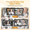 Baby Car Camera for 2 Kids, 7.1" Ultrawide Split Screen, 1080P Dual Carseat Cameras with Auto IR Night Vision/150 Wide View/360 Rotatation, USB Power for Car, SUV, RV/Babies,Pets view 4