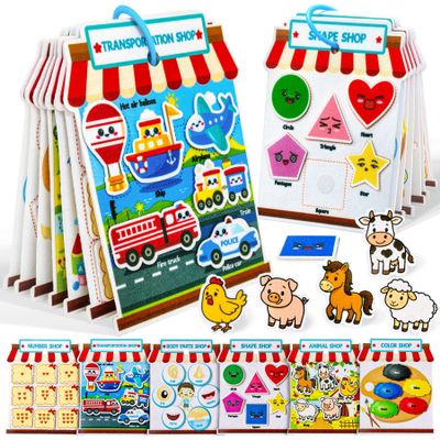 Activity Books for Toddlers 1-3|Felt Montessori Busy Book Learning Toys
