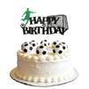 Soccer Happy Birthday Cake Topper Glitter Soccer Ball Sports Theme Birthday Cake Pick for Theme Baby Shower Birthday Party Cake Decorations Supplies view 1