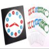 ZQsmgs Montessori Clock Toy, Wooden Activity Clock + Three Set Cards of Clock and time,Small view 1