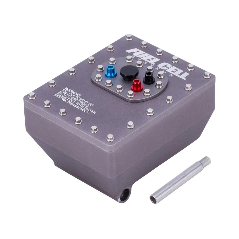 Aluminum 1/10 Scale Fuel Cell Receiver Box RC Trucks Extremely Realistic Fuel Tank Radio Box for Axial Capra 1.9UTB Chassis Part (Titanium)