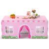 Oudain 10ft x 7.5ft Large Pink Playhouse Tablecloth for Kid Farmhouse Table Fort Cover Table Cloth House Tent Playhouse for Dining Room Birthday Indoor Outdoor Party Playground view 1