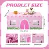 Oudain 10ft x 7.5ft Large Pink Playhouse Tablecloth for Kid Farmhouse Table Fort Cover Table Cloth House Tent Playhouse for Dining Room Birthday Indoor Outdoor Party Playground view 2