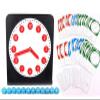 ZQsmgs Montessori Clock Toy, Wooden Activity Clock + Three Set Cards of Clock and time,Large view 1
