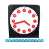 ZQsmgs Montessori Clock Toy, Wooden Activity Clock + Three Set Cards of Clock and time,Large view 2