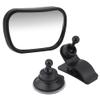 360 Degree Rotated Adjustable Rearview Mirror for Baby Car Seat Safety Clear View Non Shattering Acrylic Material Black 3.5 x 2.2 Inches view 1