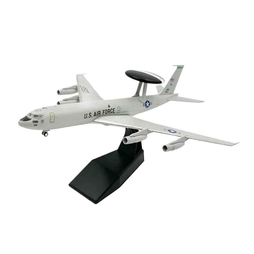 Flying Airplane Model Diecast Metal 1/200 Scale E-3 E3 Sentry AWACS USAF Early Warning Aircraft Airplane Models Toy for Collection Aviation Airbus