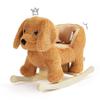 Baby Rocking Horse,Poodle Wooden Rocking Horse for Toddlers 1 Year Old Cute Dog Stuffed Plush Ride-on Toy Rocking Animal for Baby Boys and Girls Nursery/Child Christmas or Birthday Gift view 1