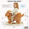 Baby Rocking Horse,Poodle Wooden Rocking Horse for Toddlers 1 Year Old Cute Dog Stuffed Plush Ride-on Toy Rocking Animal for Baby Boys and Girls Nursery/Child Christmas or Birthday Gift view 2