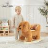 Baby Rocking Horse,Poodle Wooden Rocking Horse for Toddlers 1 Year Old Cute Dog Stuffed Plush Ride-on Toy Rocking Animal for Baby Boys and Girls Nursery/Child Christmas or Birthday Gift view 3