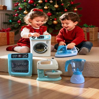 Childrens Toy Iron  Pretend Play Household Appliance with Light & Sound Effects, Educational Ironing Toy, Roleplay Game for Kids, Girls & Boys