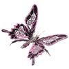 3D Metal Puzzle, Mechanical Butterfly Model Kit, Snap-Fit No-Glue Assembly, Adjustable Wings, Decorative Desk, Shelf and Wall Display for Adult Collectors and Hobbyists (100+PCS/Pink) view 1