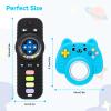 2 Pack Silicone Teething Toys for Babies, Remote & Controller Teether for Baby, Sensory Toys for Babies with Rattle, Baby Chew Toys view 2