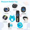 2 Pack Silicone Teething Toys for Babies, Remote & Controller Teether for Baby, Sensory Toys for Babies with Rattle, Baby Chew Toys view 4