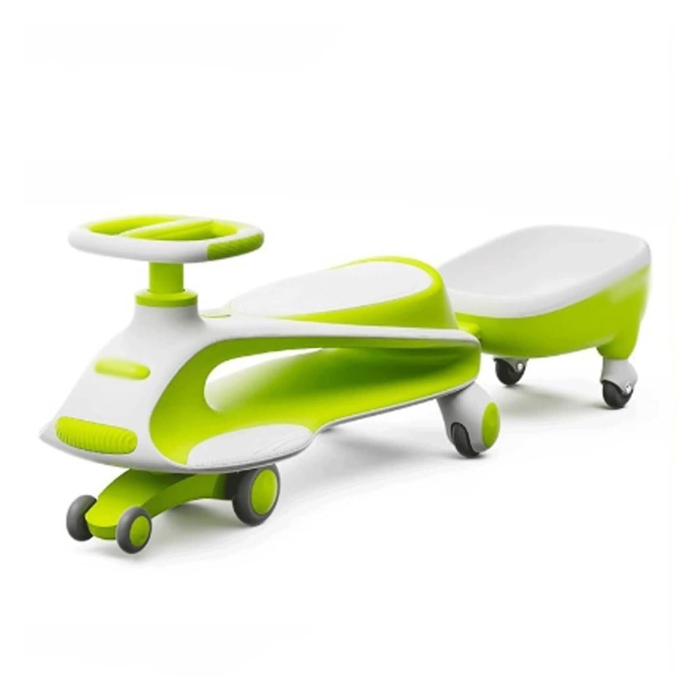 Bicycles Wiggle Car for Kids Swing Car with Small Detachable Trailer Ride On Toy for Boys Girls Ages 3 Years and Up Bike(Green)