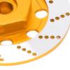 RC Car Brake Disc Set, Aluminum Alloy Wheel Hex Hub Brake Disc with M4 Lock Nuts, High Performance RC Road Racing Parts, Durable Anodized Surface for D4 D5 XIS and TT (Gold) view 2