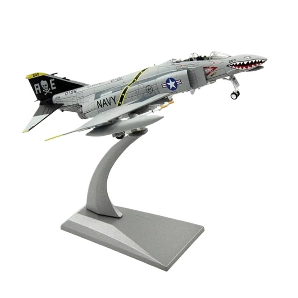 Flying Airplane Model Diecast 1:100 Scale USAF Squadron F-4 F4 F4B F-4B Phantom Strike Fighter Model Metal Toy Aircraft for Collection Aviation Airbus