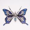 3D Metal Puzzle, Mechanical Butterfly Model Kit, Snap-Fit No-Glue Assembly, Adjustable Wings, Decorative Desk, Shelf and Wall Display for Adult Collectors and Hobbyists (100+PCS/Blue) view 3