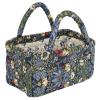 BBIQI Quilted Fabric Storage Basket Floral Baby Diaper Caddy Quilted Basket for Nursery Bedroom Car Storage view 1
