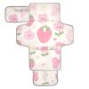 Reusable Diaper Changing Pads with Tissue Pocket Changing pad for Changing Table Infant Travel Station Kit Cute Cartoon Pink Strawberry Flowers view 1