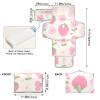 Reusable Diaper Changing Pads with Tissue Pocket Changing pad for Changing Table Infant Travel Station Kit Cute Cartoon Pink Strawberry Flowers view 4