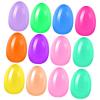 Tachiuwa 12 Pieces Fillable Easter Eggs Themed Party Favors 6cm Ornament Easter Basket Fillers for Group Activities Classroom Events, multicolor view 1